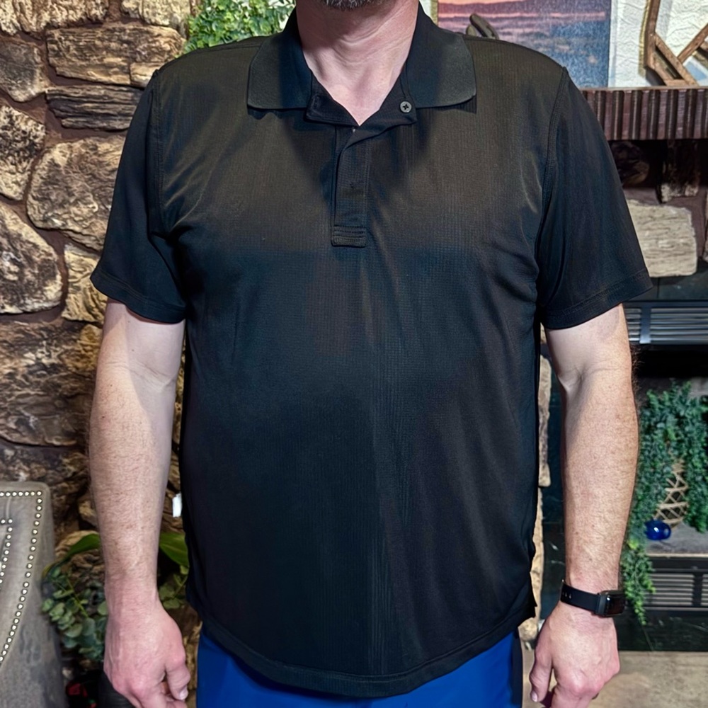 Izod Men's Black Golf Polo Shirt